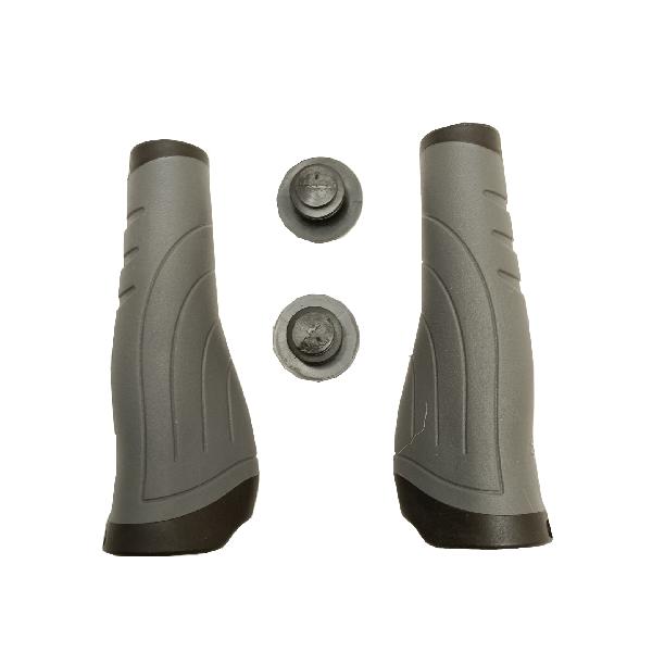 Falkx FALKX handvatten ergonomisch, met lock ring, lengte 135/135mm, zwart/grijs. werkplaatsverpakking