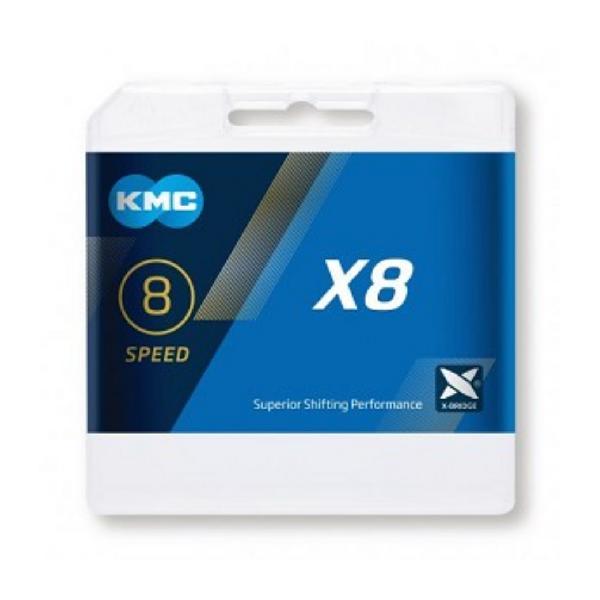 Kmc Fietsketting X8 1/2x3/32 114 schakels Zilver