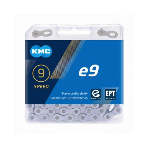 KMC E9 EPT Fietsketting 136 schakels Zilver