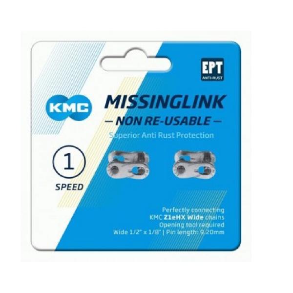 KMC Schakel WideKMC MissingLink Z1eHX NR EPT Fietskettingslot, 2m, zwart