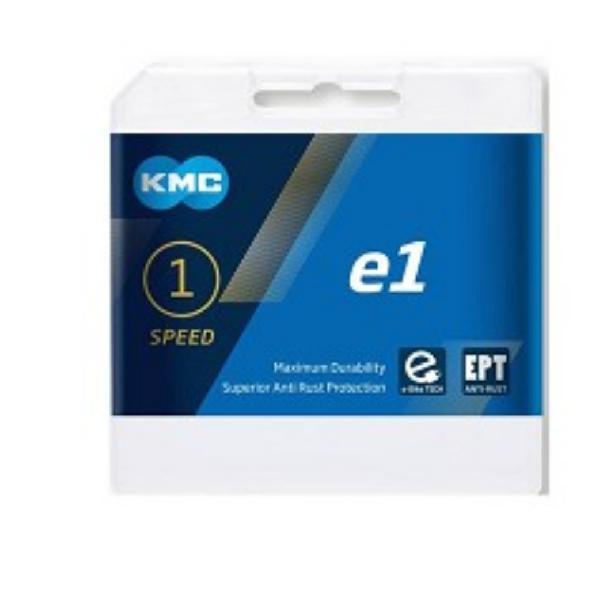 KMC Fietsketting E1 EPT 110 schakels, 1/2 X 3/32, Zilver, 306g