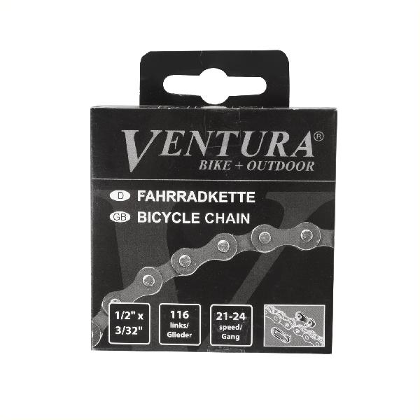 Ventura Ketting 8 speed, 1/2x3/32 116L grijs/bruin (hangverpakking)