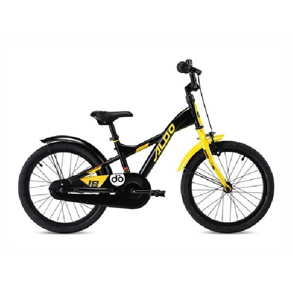 aldo 18 inch powerbike zwart/geel