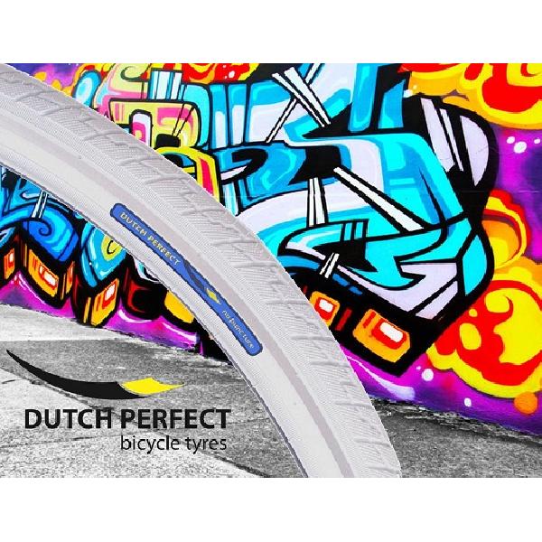 Dutchperfect Buitenband Dutch Perfect 28 x 1.40 / 40-622mm anti-lek wit met reflectie