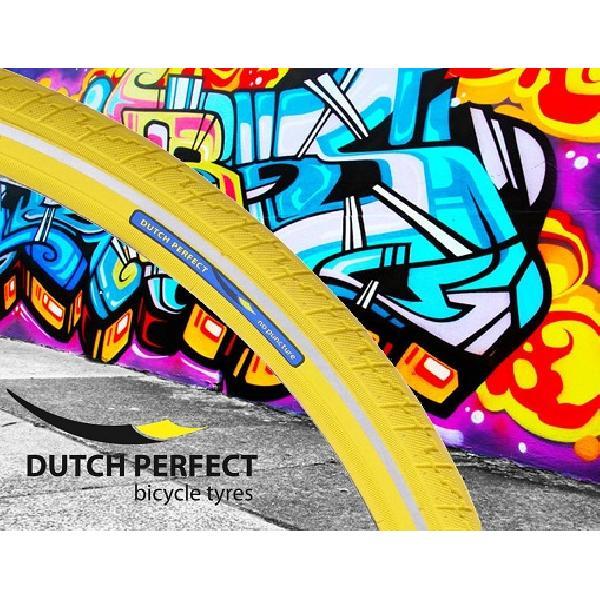 Dutchperfect Buitenband Dutch Perfect 28 x 1.40 / 40-622mm anti-lek geel met reflectie