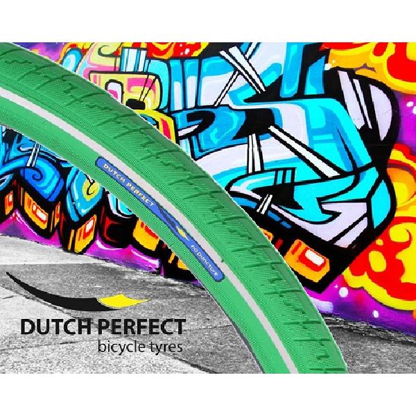 Dutchperfect Buitenband Dutch Perfect 28 x 1.40 / 40-622mm anti-lek groen met reflectie