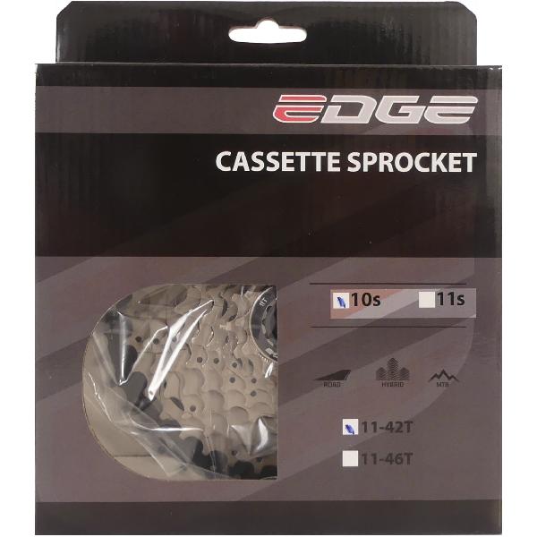 Edge Cassette 10 speed CS-M6010 11-42T zilver/zwart