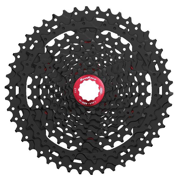 Sunrace Cassette 10 speed CS-MX3 11-46T zwart/rood