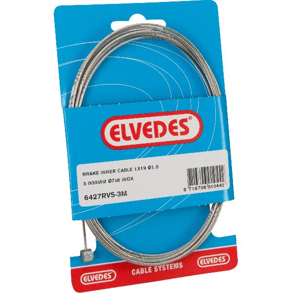 Elvedes Rem binnenkabel 5000mm RVS ø1,5mm T-nippel (op kaart)