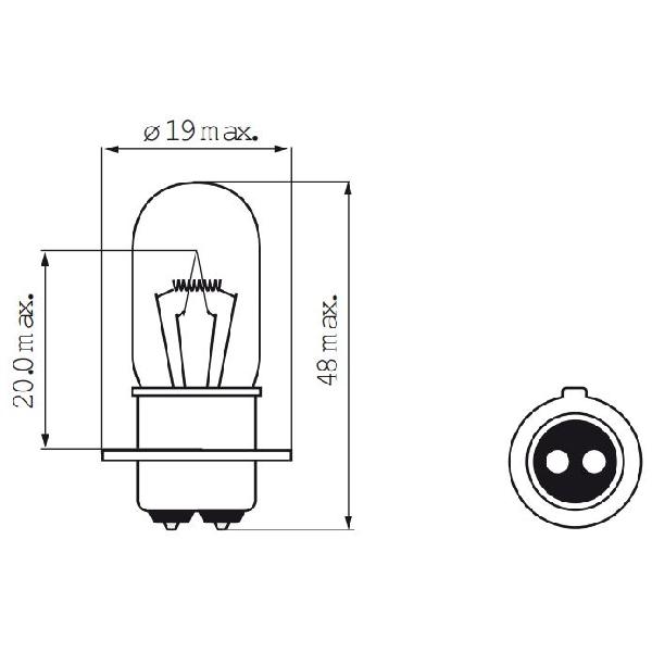 Bosma Lamp 12V-25/25W PX15D
