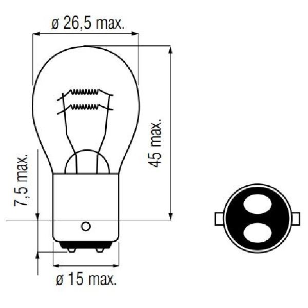 Bosma Lamp 12V-21/5W BAY15D