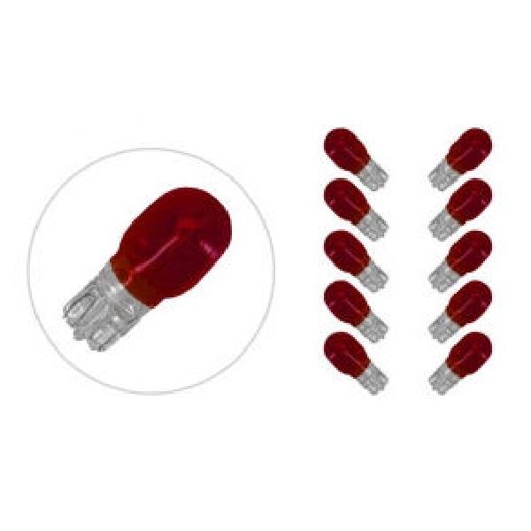 Tnt Lamp 12V 10W T13 Wedge rood (10-stuks)