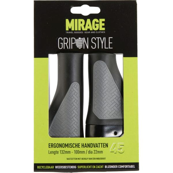Mirage Fiets Handvatten Comfortabel & Duurzaam Zwart/Grijs