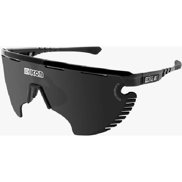 Scicon - Fietsbril - Aerowing Lamon - Zwart Gloss - Multimirror Lens Zilver