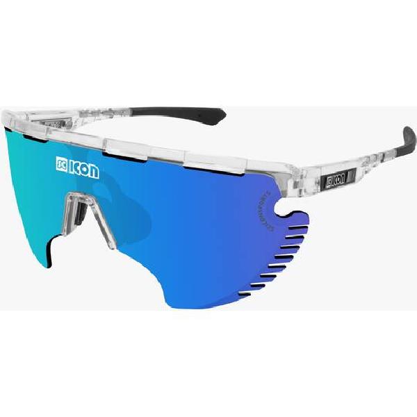 Scicon - Fietsbril - Aerowing Lamon - Crystal Gloss - Multimirror Lens Blauw