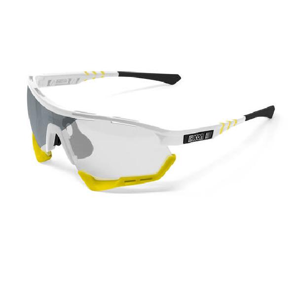 Scicon - Fietsbril - Aerotech XL - Wit Gloss - Fotochrome Lens Zilver