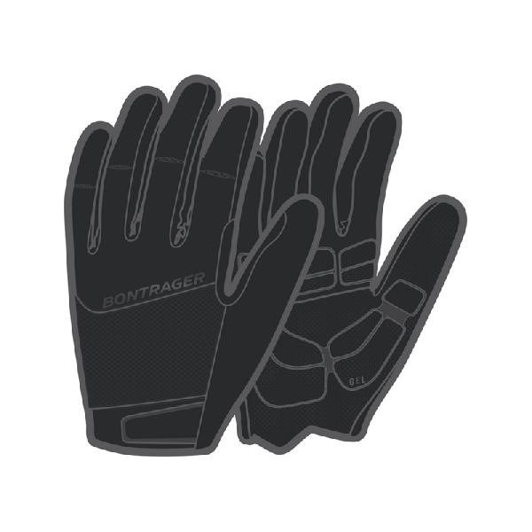 Bontrager Circuit Full Finger Gel Cycling Glove Black Large