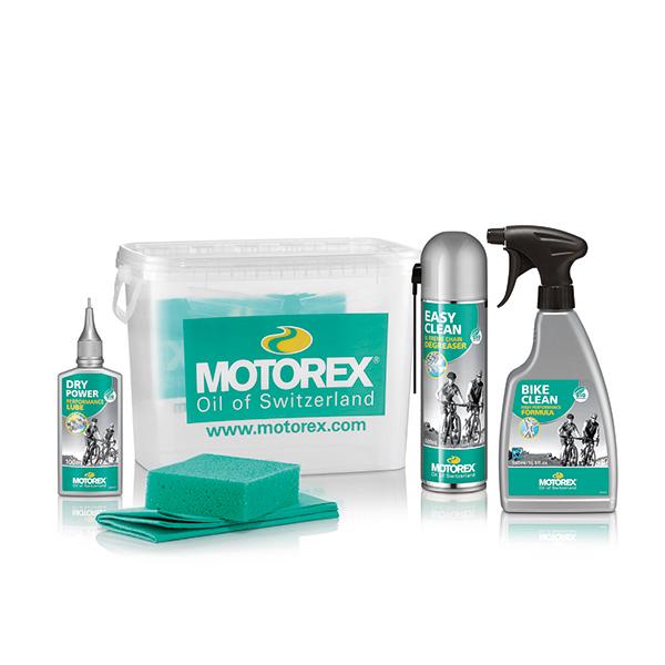 Motorex Reiniger Kit In Emmer Met Easy Clean Bike Clean Dry Power Spons En Doek