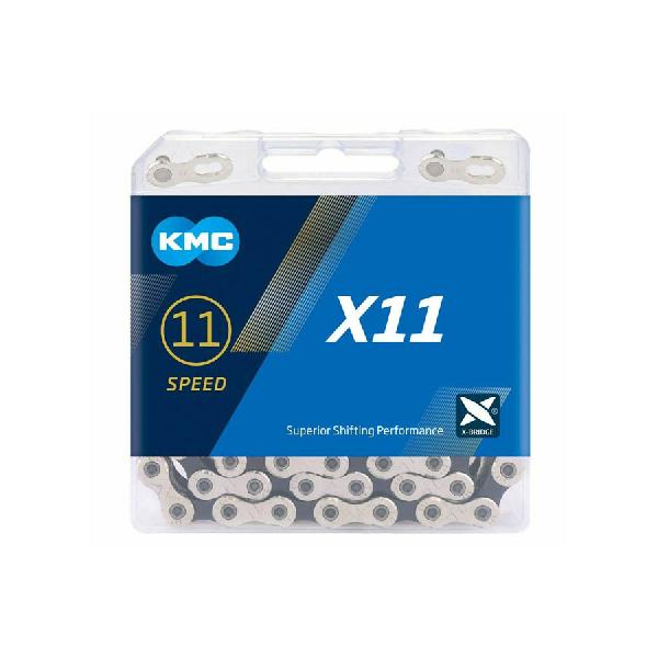 KMC X11 Ketting 11-speed 118 zilveren schakels - Zwart