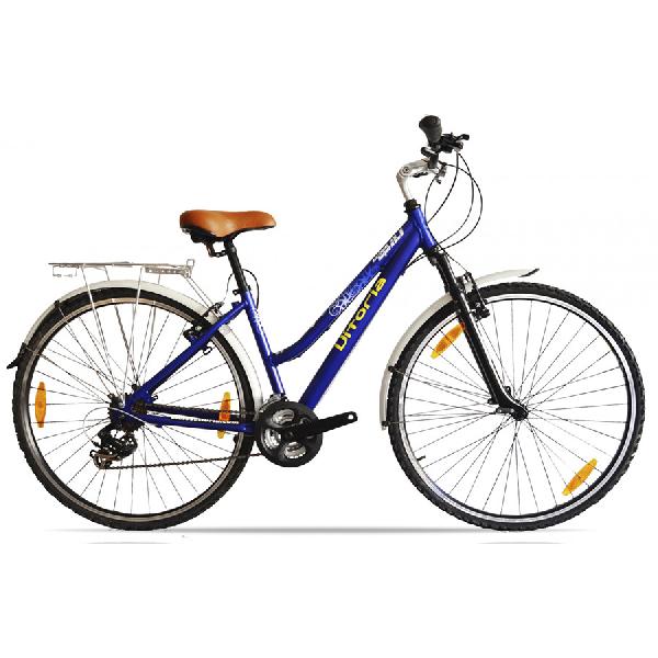 Vitoria City Bike 7-Versnellingen Staal Stadsfiets - Blauw