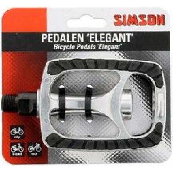 Simson Pedalen set Elegant 9/16 inch zilver/zwart