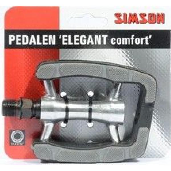 Simson Pedalen set Elegant Comfort 9/16 inch grijs/zwart