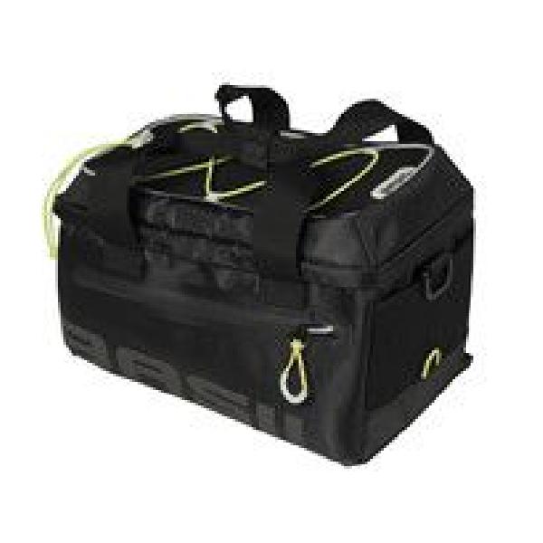 Basil Miles Trunkbag Sportieve zwarte bagagedragertas voor sportievelingen 7L Zwart Lime