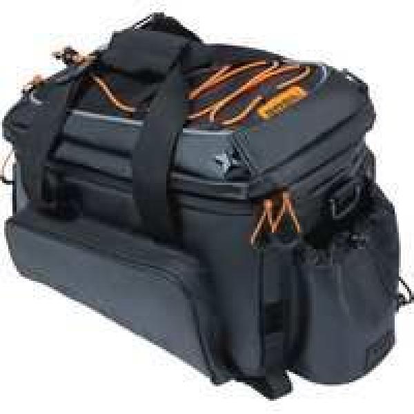 BASIL Miles XL bagagedragertas, zwart/oranje, waterdicht, 9-36L, geschikt voor elektrische fietsen