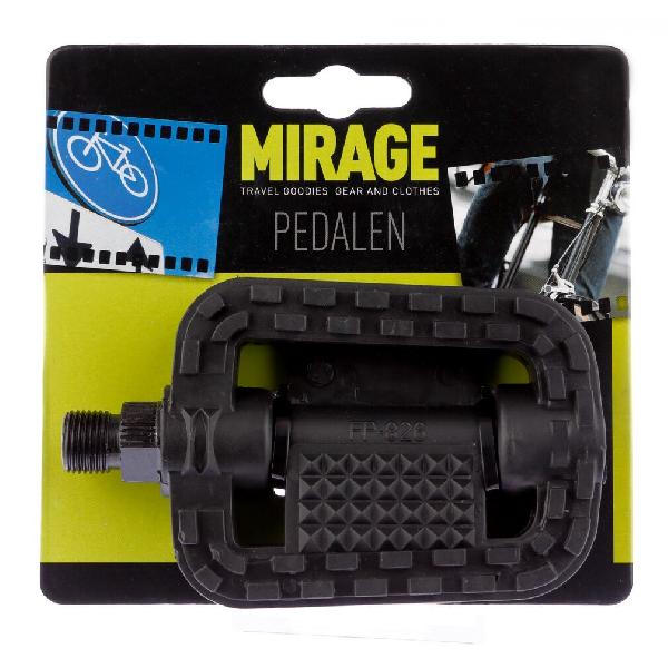 Mirage Tour pedalen kunststof antislip zwart blister 1500960