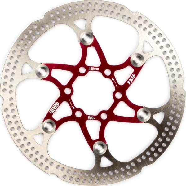 Elvedes Floating rotor 160mm 108g 6 gaats+bout rood 2015148