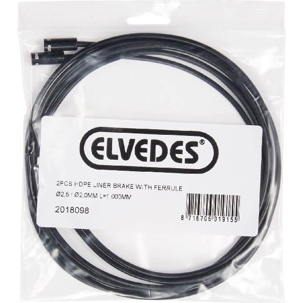 Elvedes Liner rem 2,5/2mm (2) 1000mm HDPE+hoedje 2018098
