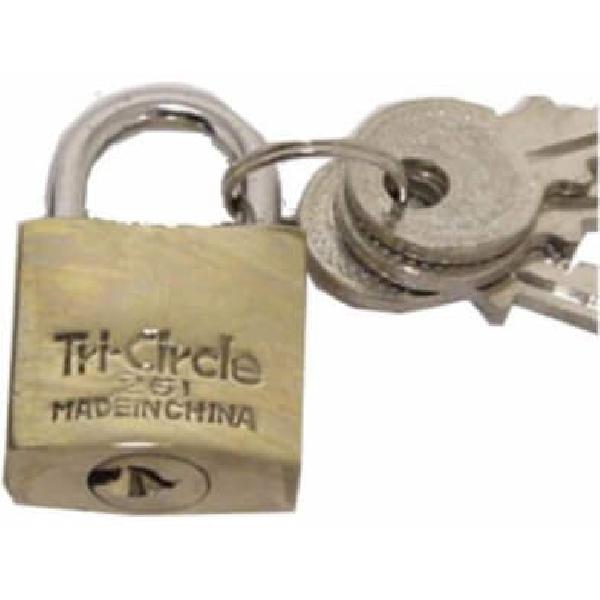 Tricircle Tri-Circle Hangslot Grijs, Sleutelsluiting, 20mm