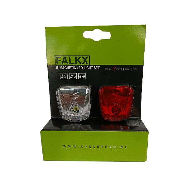 Falkx FALKX magneet verlicthing. Set voor en achter. 0.5W led (hangverpakking)