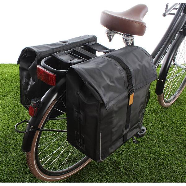 Dubbele fietstas Urban Dry Double bag 50L Solid black