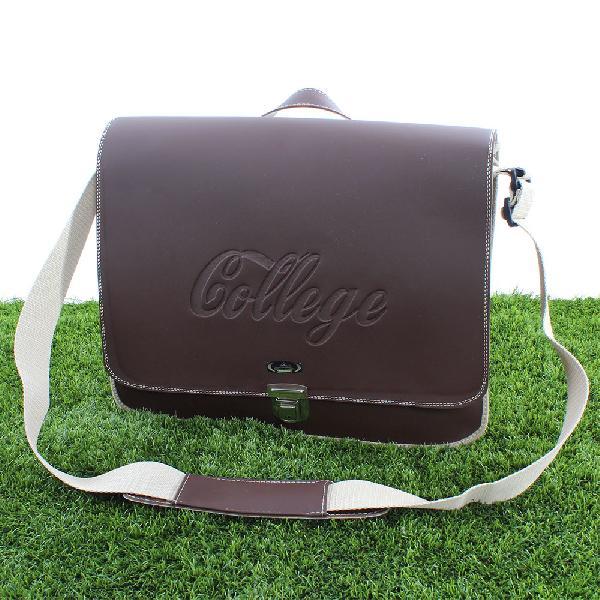 Schoudertas College Donkerbruin