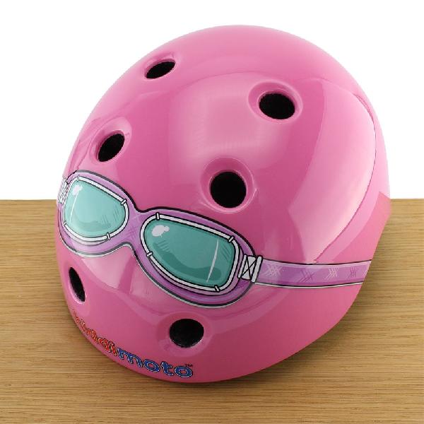 Kinderhelm Pink Goggle XS