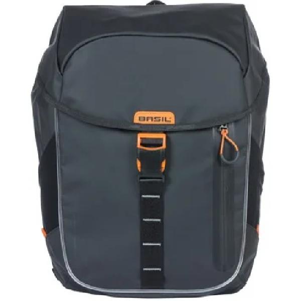 Basil Fietsrugzak Basil Miles Tarpaulin Nordlicht - 17 liter - zwart/ oranje