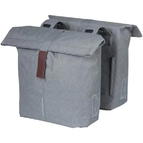 Basil Dubbele fietstas Basil City - 28-32 liter - Grey Melee