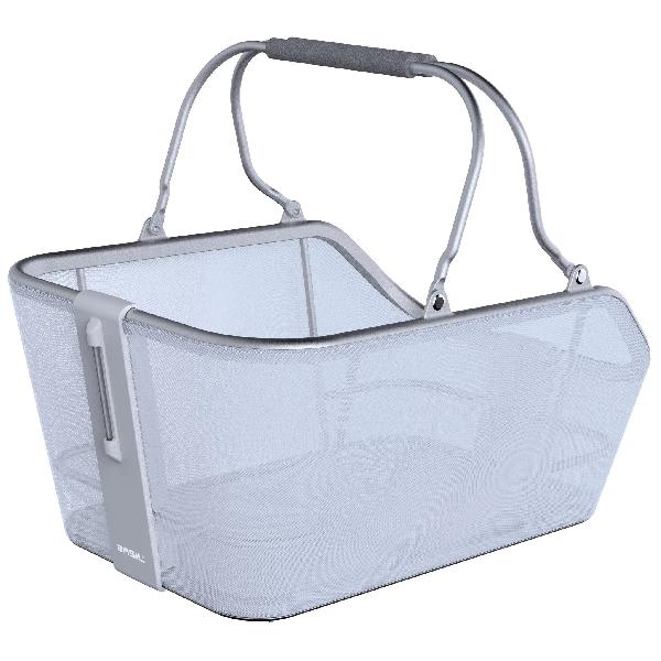 Basil Fietsmand Basil Cento Tech Fiber Nordlicht MIK - achterop - blauwzilver
