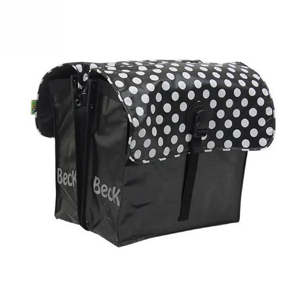 Dubbele Fietstas Small White Small Dots