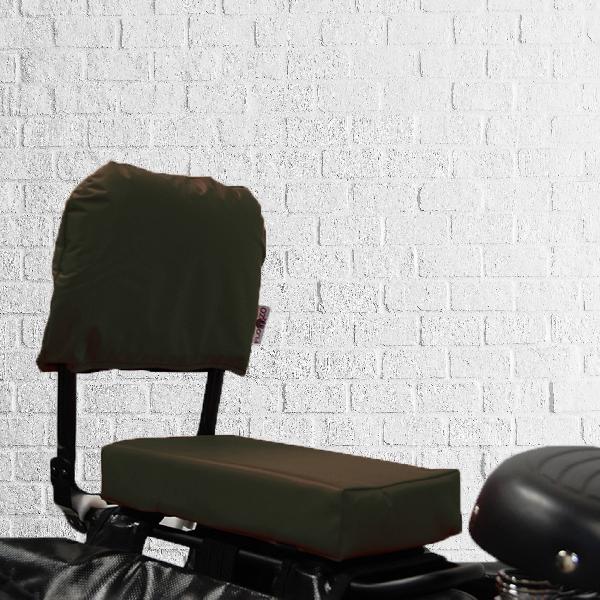 Fietskussen Pakket Groen met rugleuning en voetsteuntjes