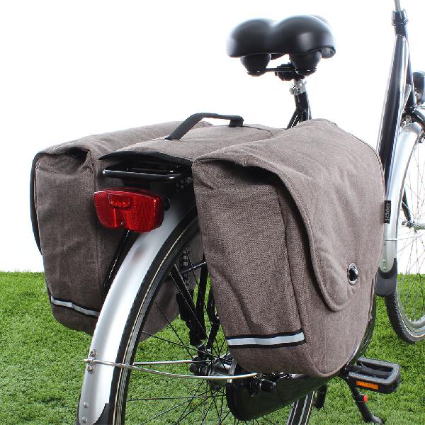 Dubbele Fietstas Pick-Up 23L Bruin