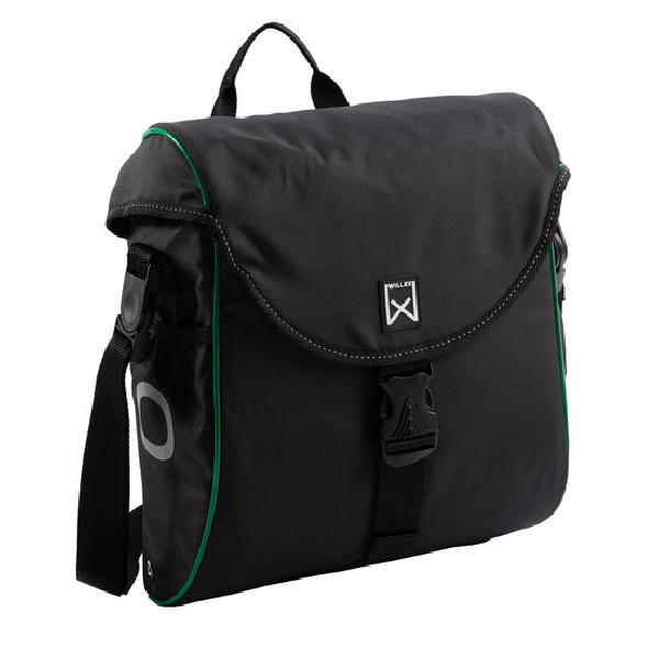 Enkele fietstas/ Pakaftas 300 S 12L Zwart/groen