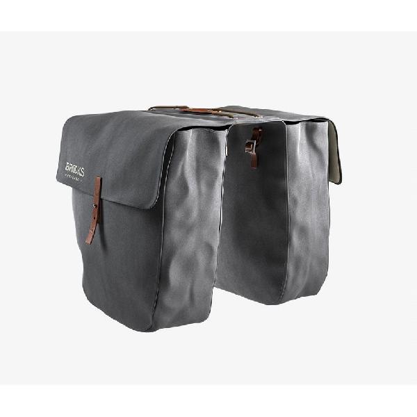 Dubbele fietstas Brick Lane Grijs/Bruin - 30L