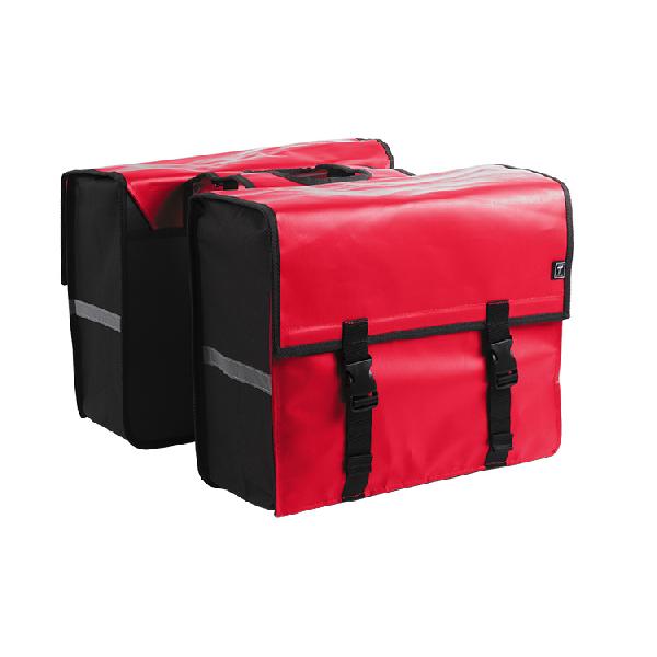Dubbele fietstas Bisonyl 46L Rood