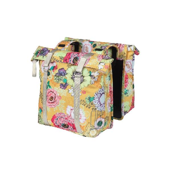 Dubbele fietstas Bloom Field 28-35L Geel