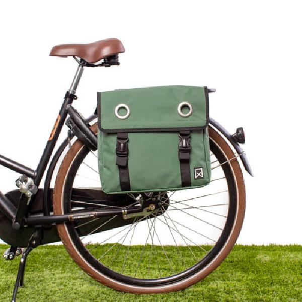 Dubbele fietstas Bisonyl 30L Groen