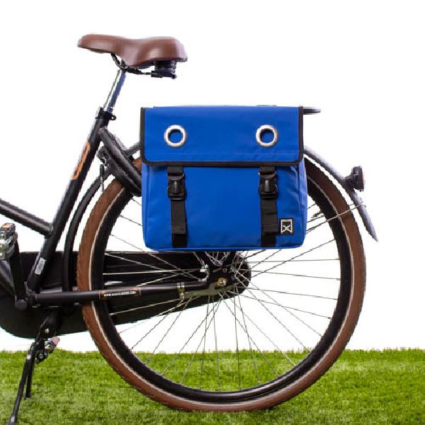 Dubbele fietstas Bisonyl 30L Blauw