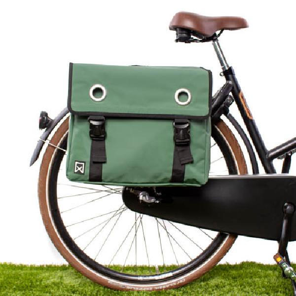 Dubbele fietstas Bisonyl 52L Groen