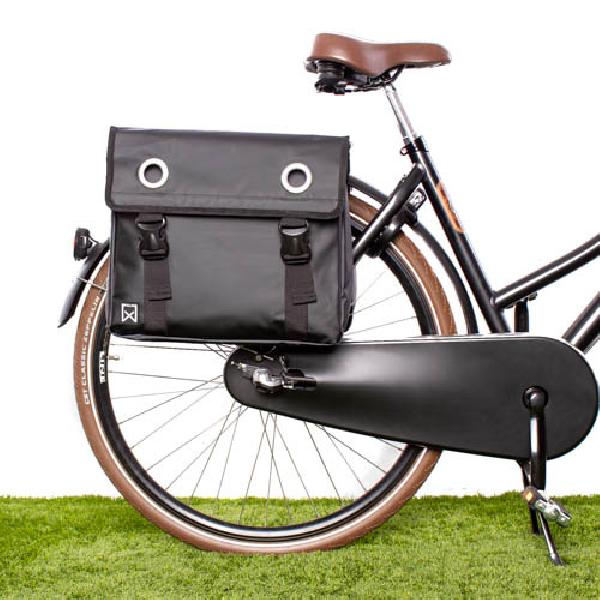 Dubbele fietstas Bisonyl 40L Zwart